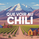 Que voir au Chili illustration vectorielle paysages emblématiques