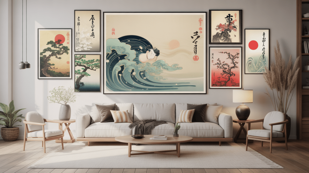 tableau japonais salon zen contemporain