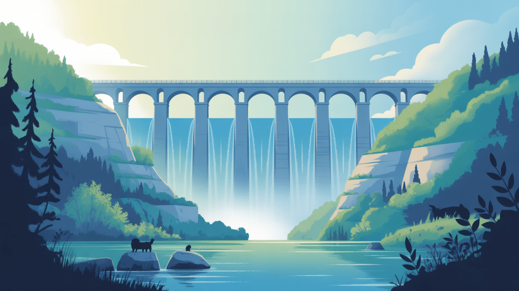 barrage de l'aigle illustration énergie hydraulique Dordogne