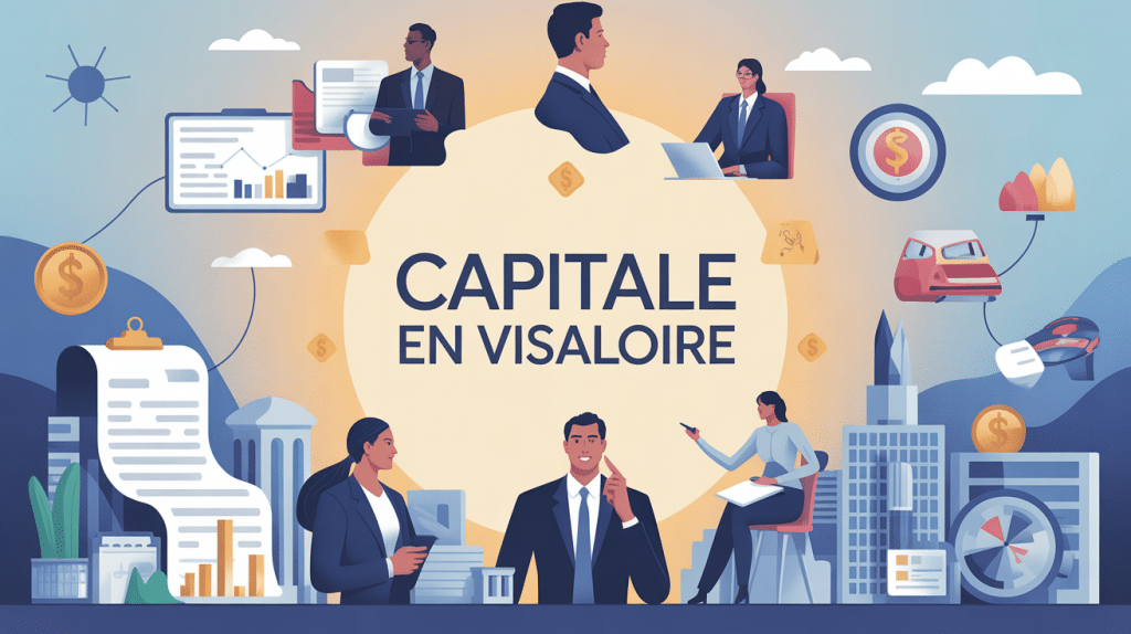 illustration capitale en visaloire scene bancaire