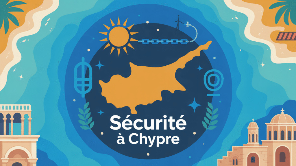 Sécurité à Chypre tourisme dangereux illustration vectorielle