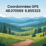 Vue du massif vosgien latitude 48.070569 longitude 6.855323