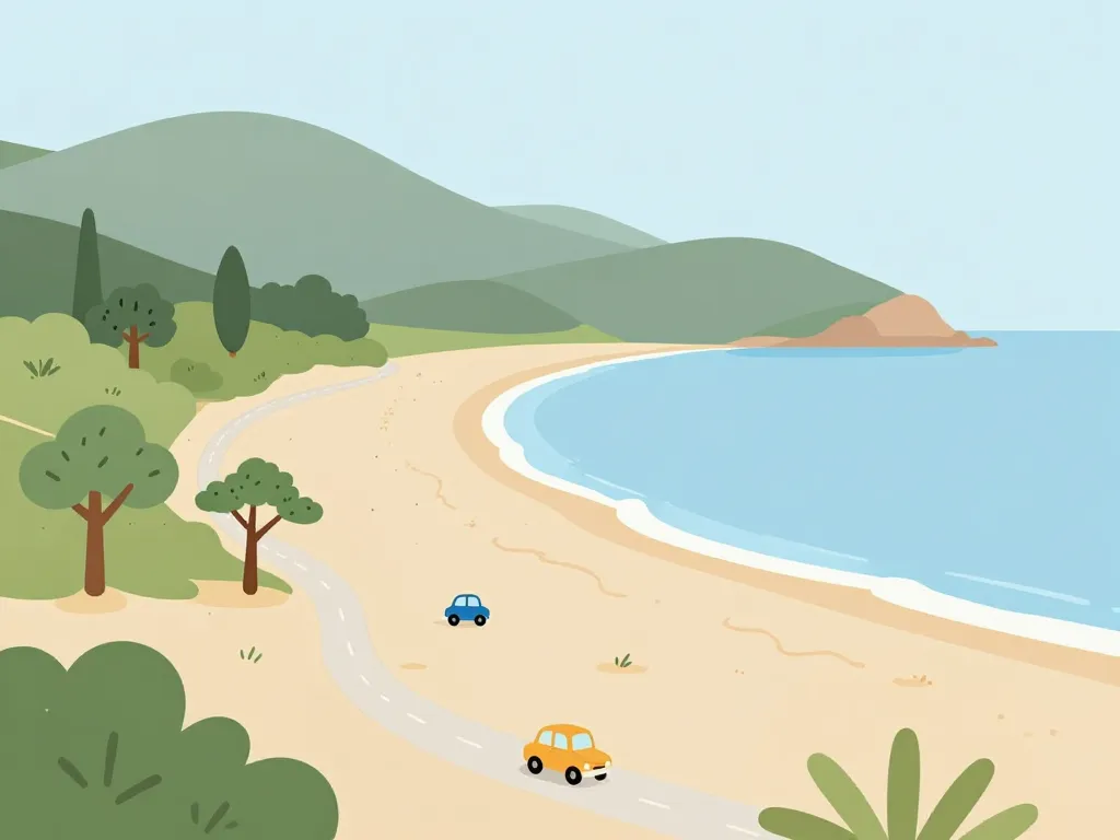 carte paysage plage de tenutella