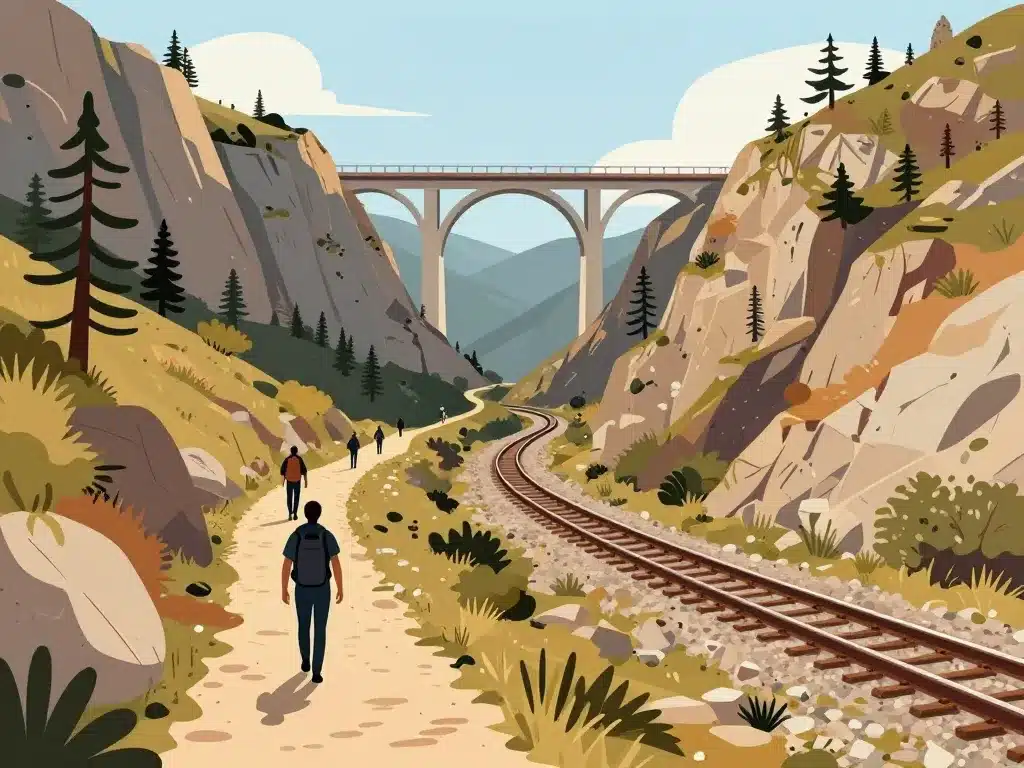 sentiers et sécurité autour du viaduc de la calanque du jonquier