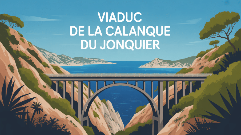 illustration panoramique du viaduc de la calanque du jonquier