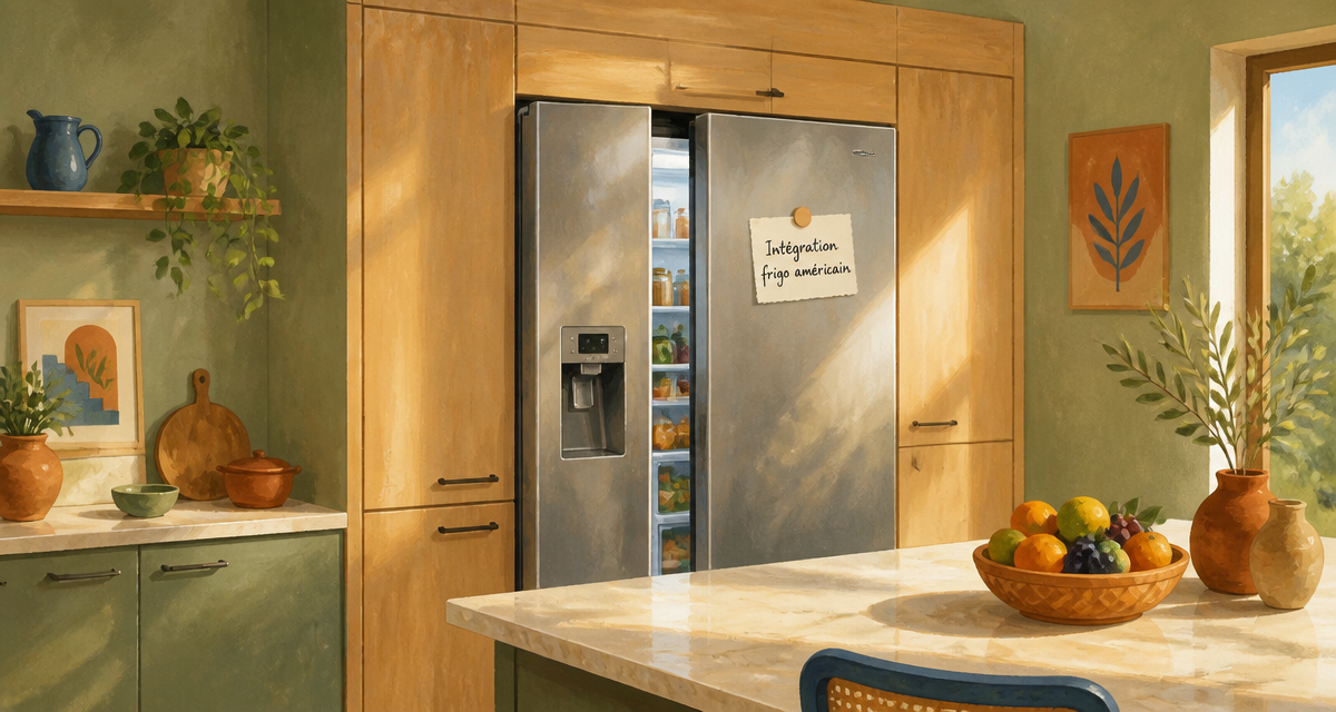 comment intégrer un frigo américain dans une cuisine encastrée