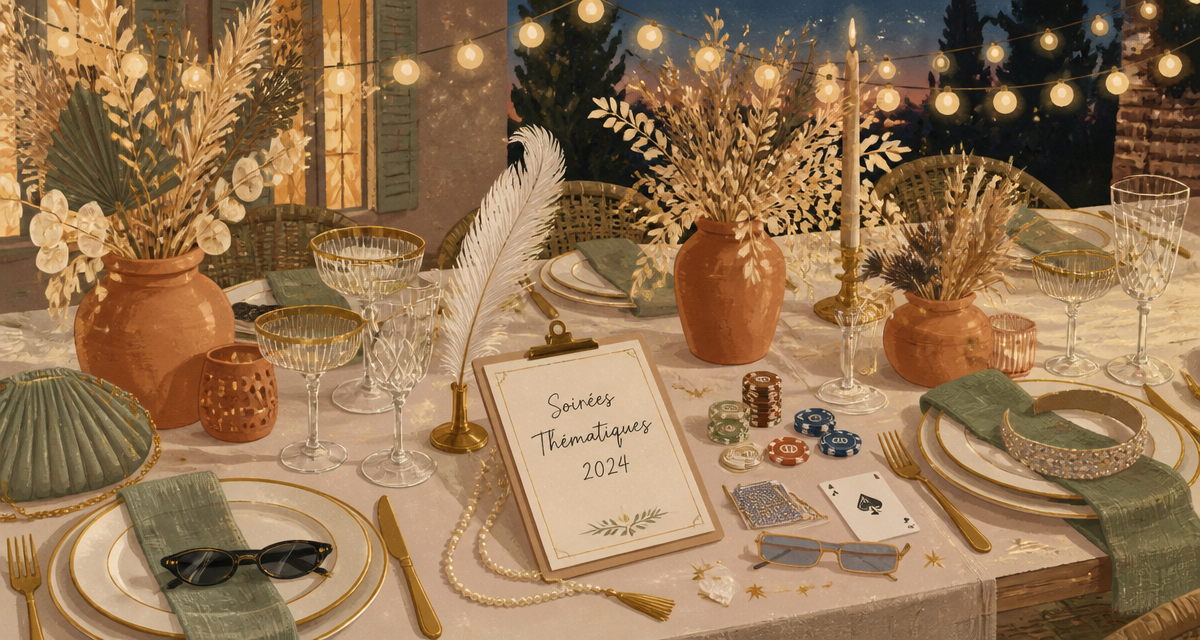 table dressée thème de soirée tendance 2024 immersion