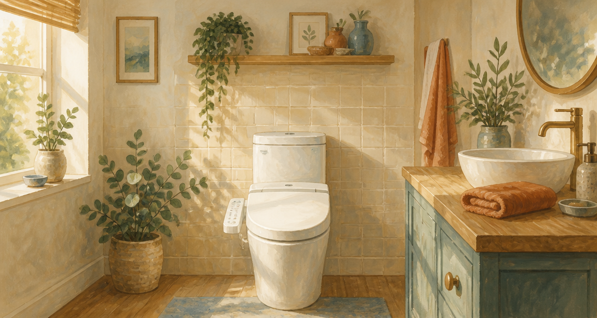 bidet toilet bidet moderne dans salle de bain lumineuse