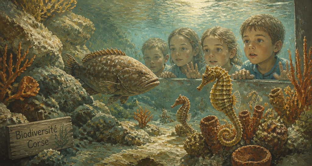 aquarium en corse mérou hippocampes enfants