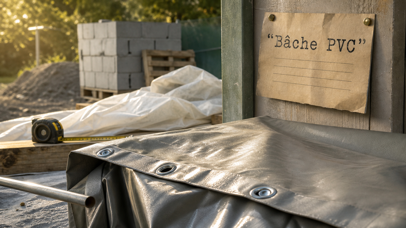 Bache prix : bâche PVC et polyéthylène, grammage et usage