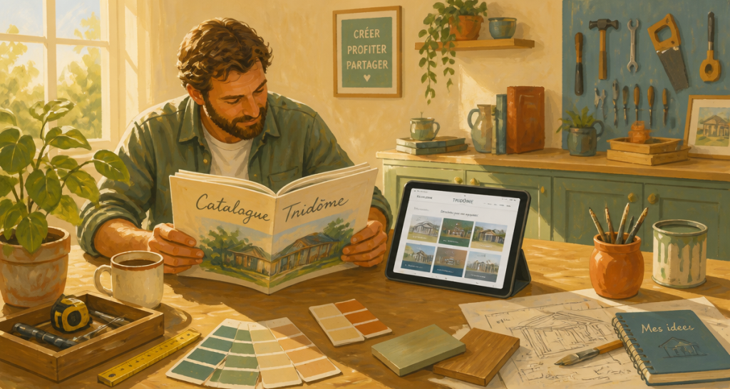 catalogue en ligne tridome en consultation sur table