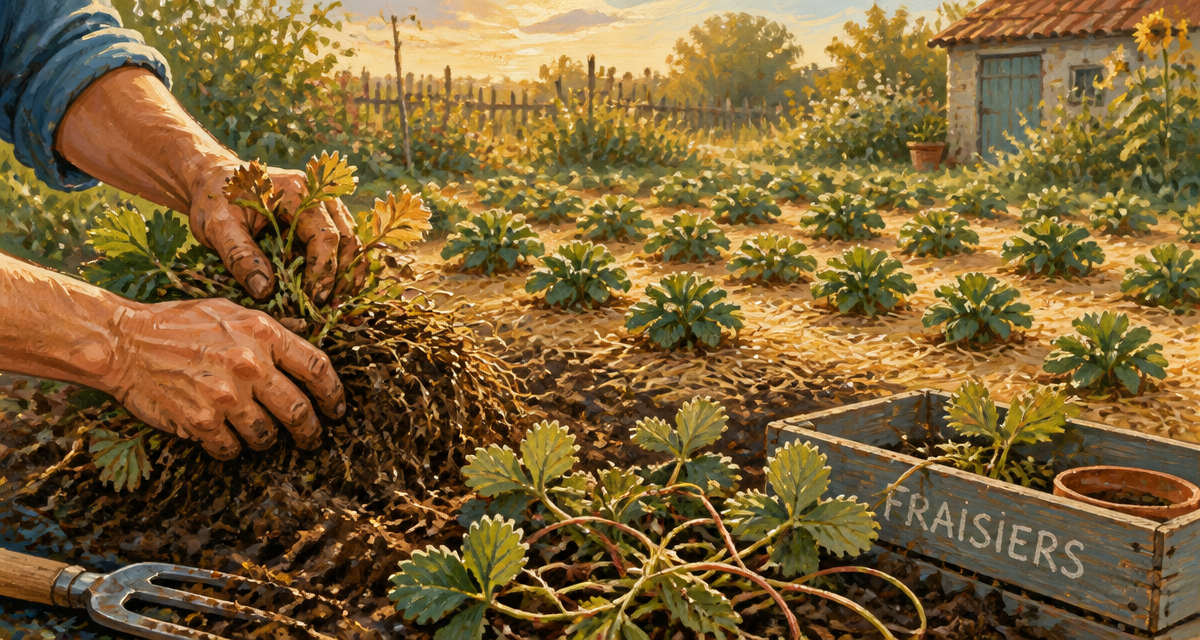 Que faire des vieux fraisiers retirés du potager