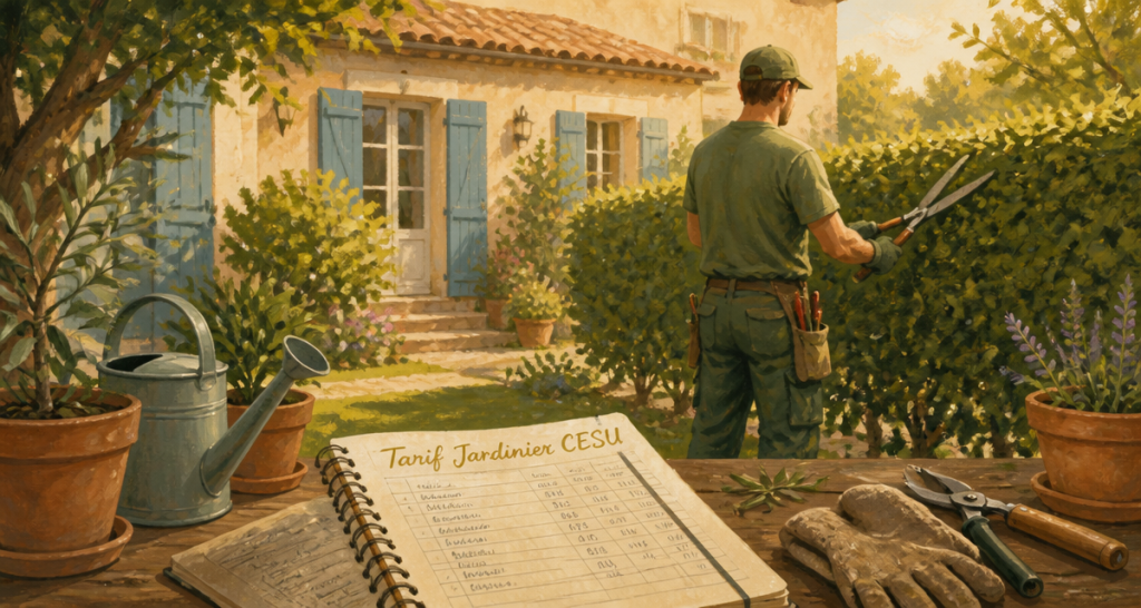 tarif jardinier cesu taille haie carnet