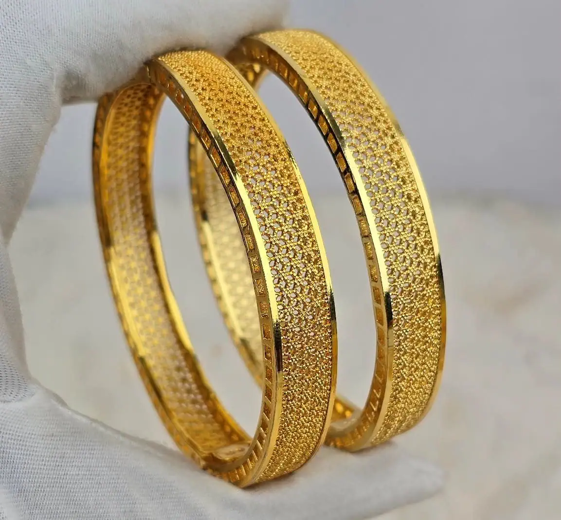Premium Gold-Design Greek Key Adjustable Bangles (B-009)