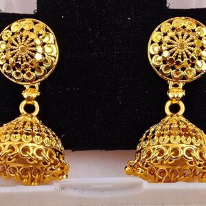 Traditional Gold-Design Jhumka Drop Earrings (E-021-024)