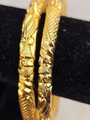 High-Shine Geometric Design Bangles (B-089)