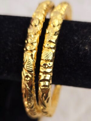 High-Shine Geometric Design Bangles (B-090)