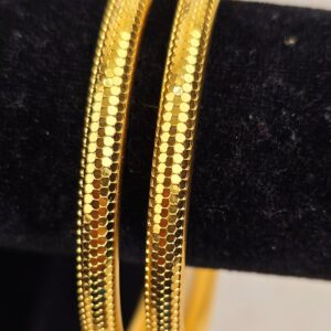 Modern Gold-Design Textured Bangles (B-095)