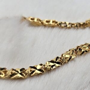 Vintage-Inspired Textured "X" Link Bracele (Br-021)