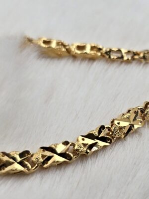 Vintage-Inspired Textured “X” Link Bracele (Br-021)