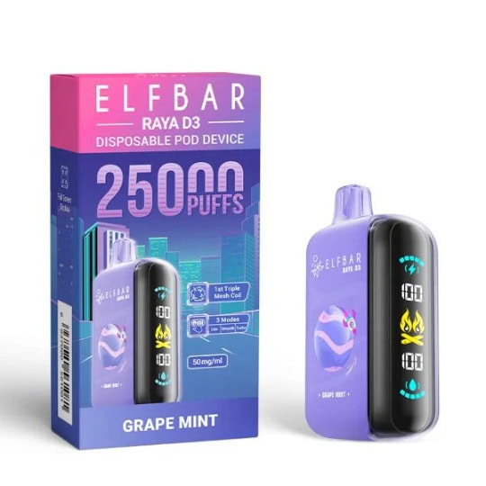 ELF BAR RAYA D3 25000 Grape Mint
