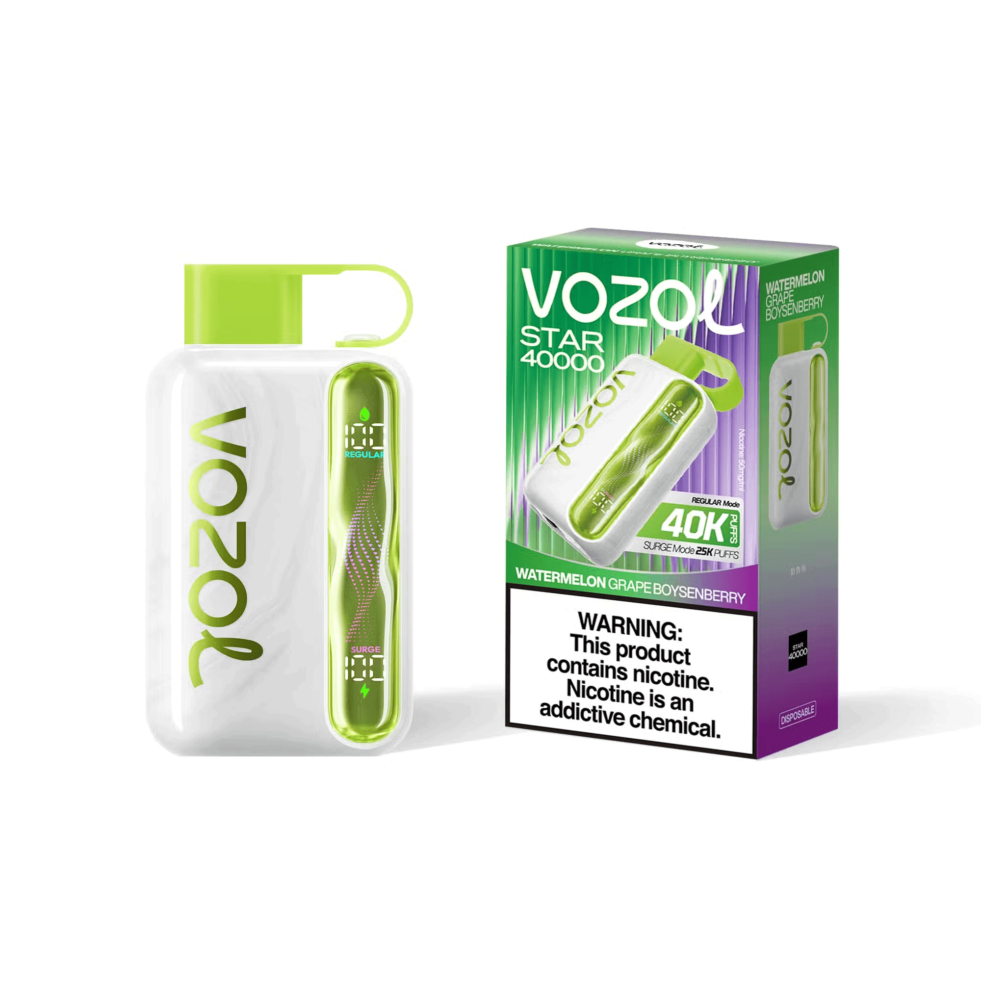 Vozol Star 40000 Watermelon Grape Boysenberry