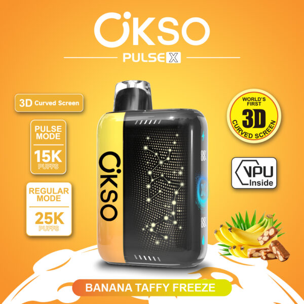 OKSO PULSE X 25000 Banana Taffy Freeze
