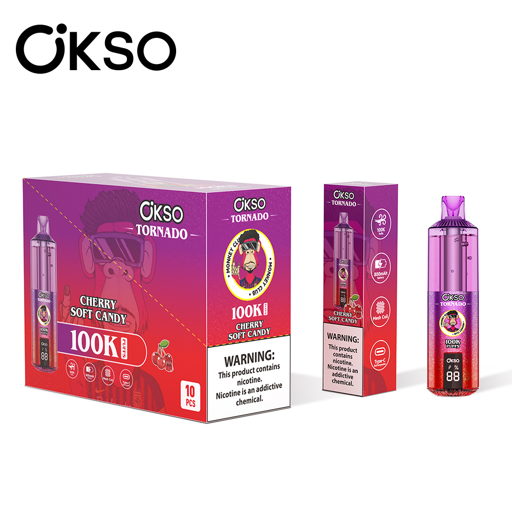 OKSO Tornado 100K Cherry Soft Candy