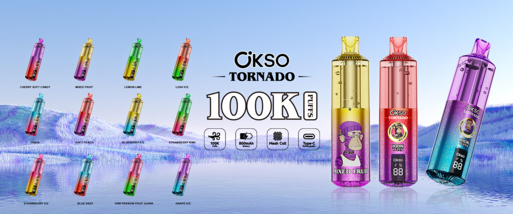 OKSO Tornado 100K Kiwi Passion Fruit Guava 