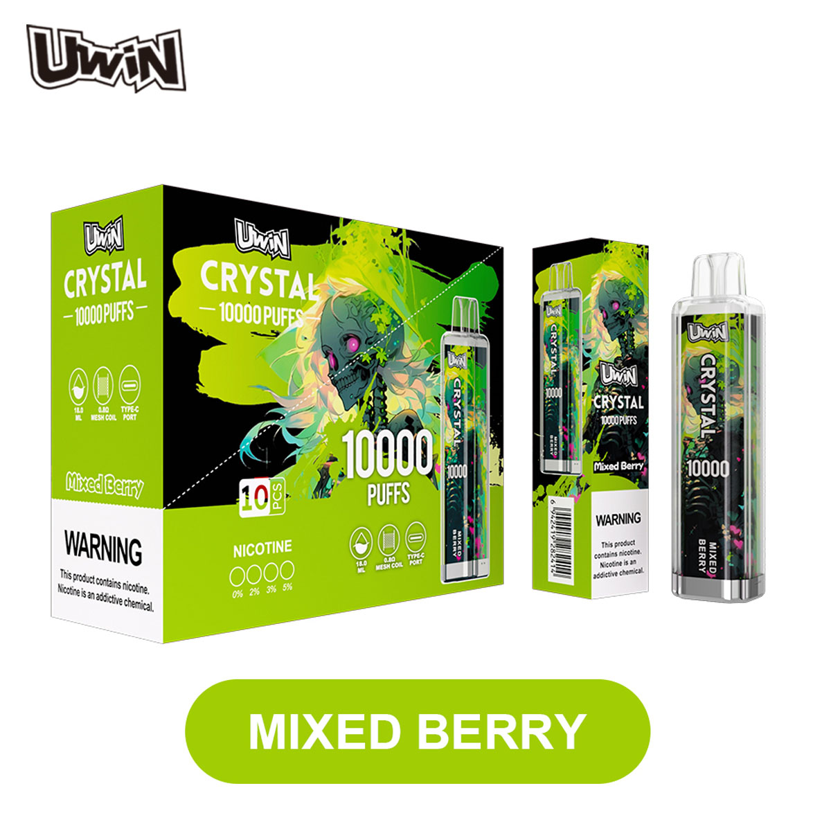 Uwin Crystal 10000 Mixed Berry