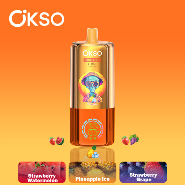 OKSO 3IN1 70000 Pineapple Ice/Strawberry Watermelon/Strawberry Grape