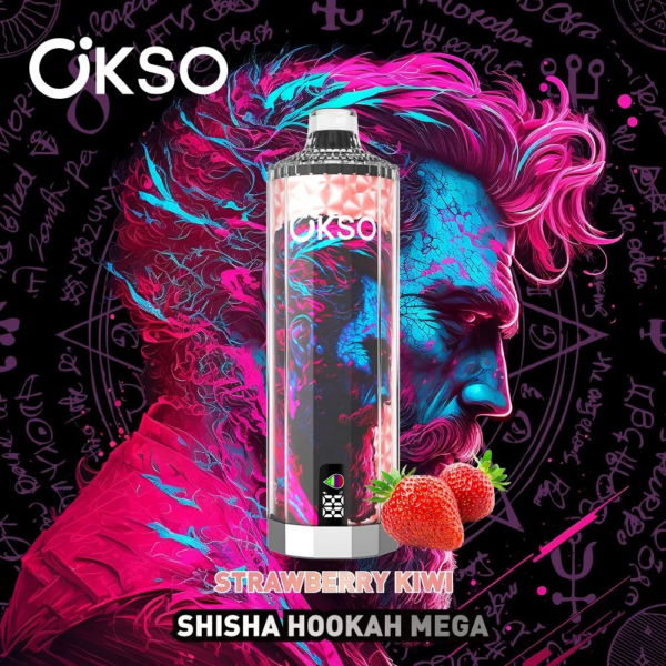 OKSO Shisha Hookah Mega 50k Strawberry Kiwi
