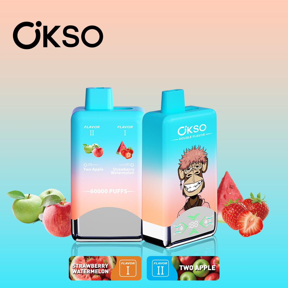 OKSO Double Flavor 60K Strawberry Watermelon/Two Apple