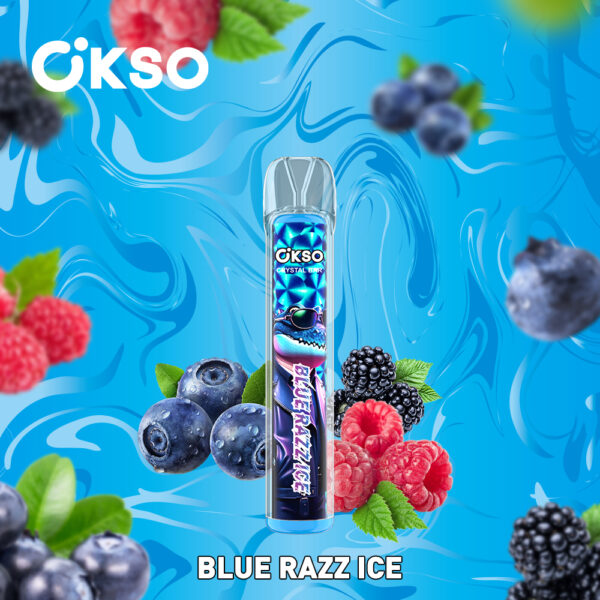 OKSO Crystal Bar 800 Blue Razz Ice