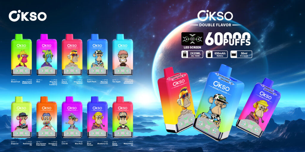 OKSO Double Flavor 60K Blue Razz Lemonade/Apple Peach