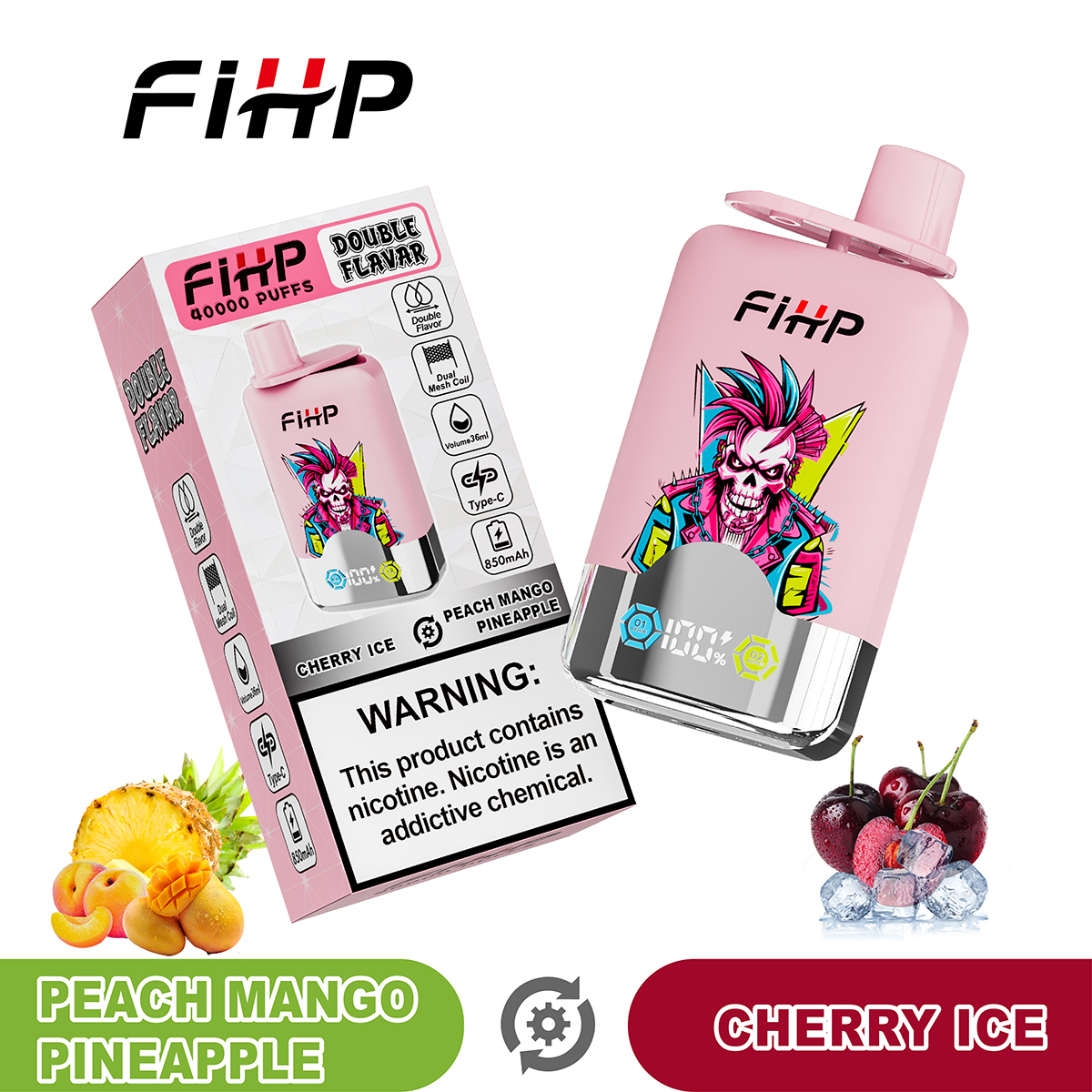FIHP 40000 Peach Mango Pineapple/Cherry Ice