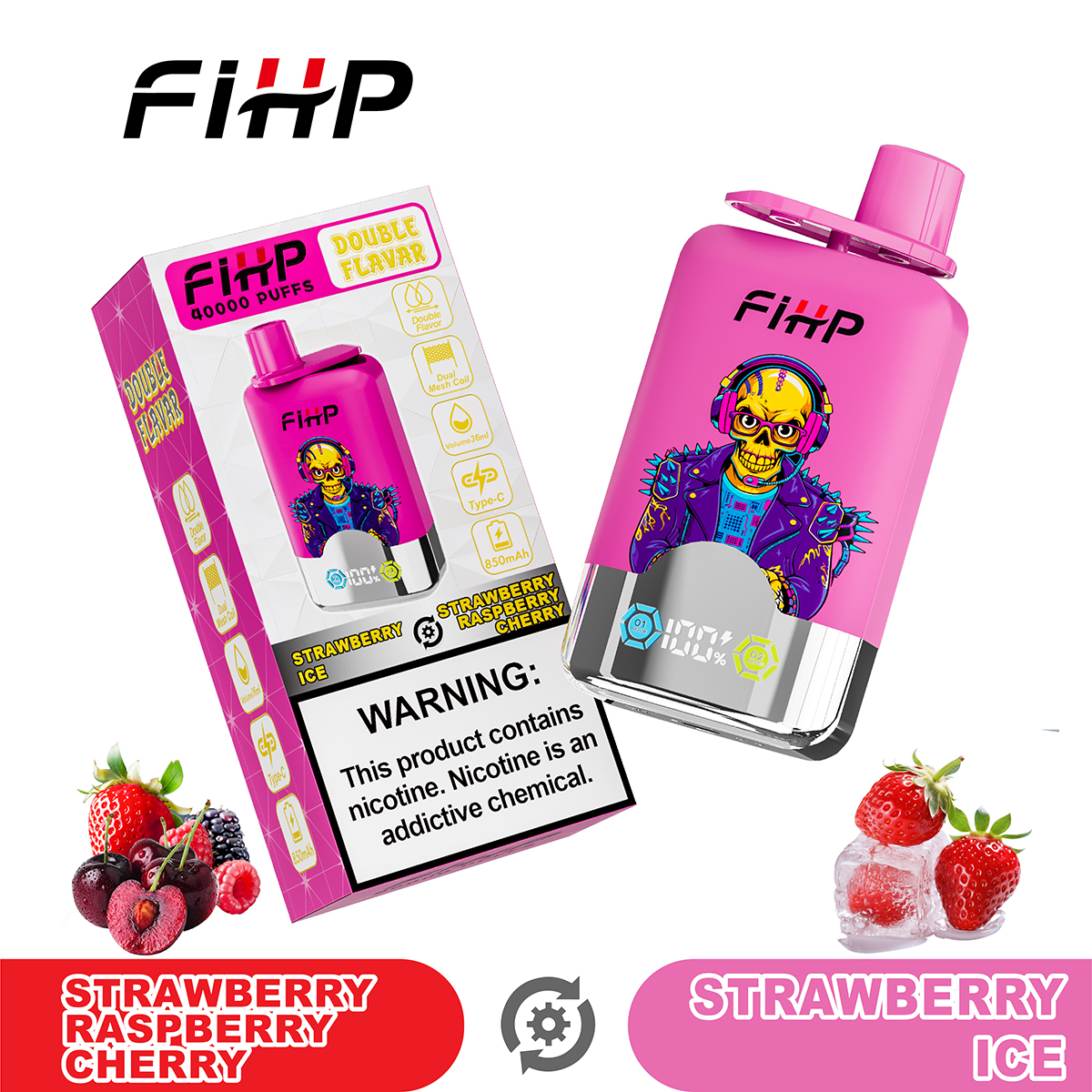 FIHP 40000 Strawberry Raspberry Cherry/Strawberry Ice