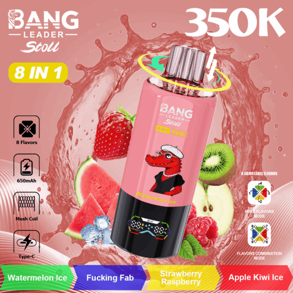 Bang Leader Stoll 350k Watermelon Ice/Fucking Fab/Strawberry Raspberry/Apple Kiwi Ice