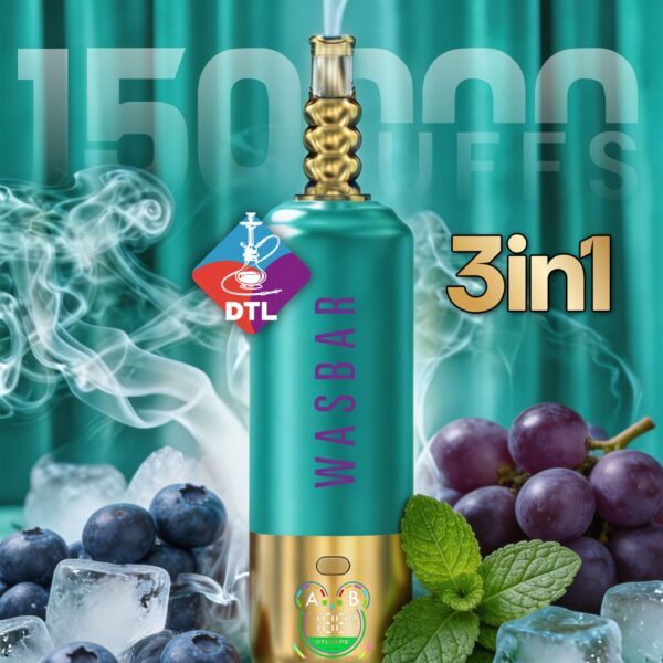 WASBAR DTL 150k Blueberry Ice/Grape Mint Ice