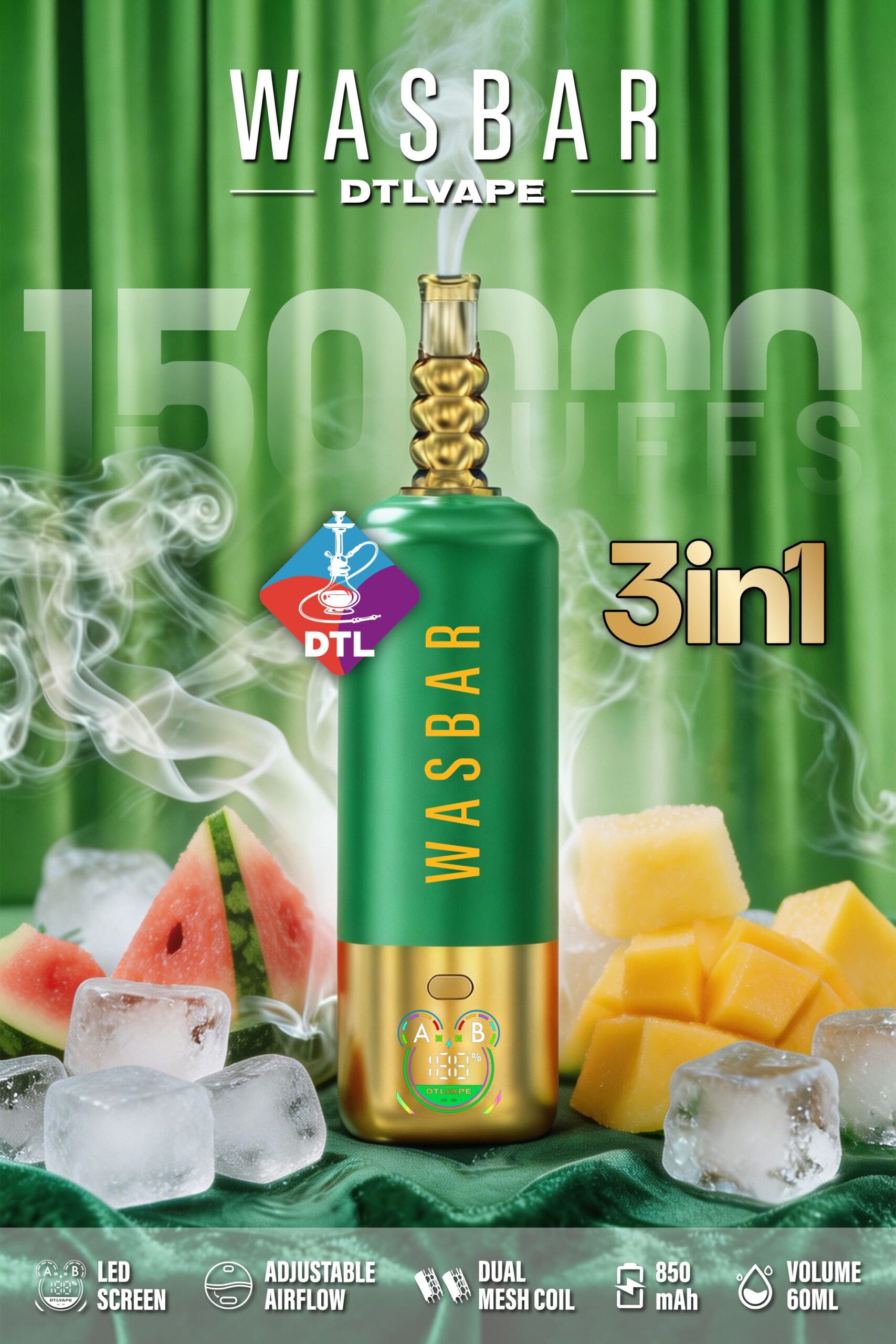 WASBAR DTL 150k Lush Ice/Mango Ice