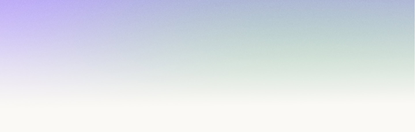 Gradient background with a smooth transition from light purple in the top left corner to pale green in the top right, fading into white towards the bottom.