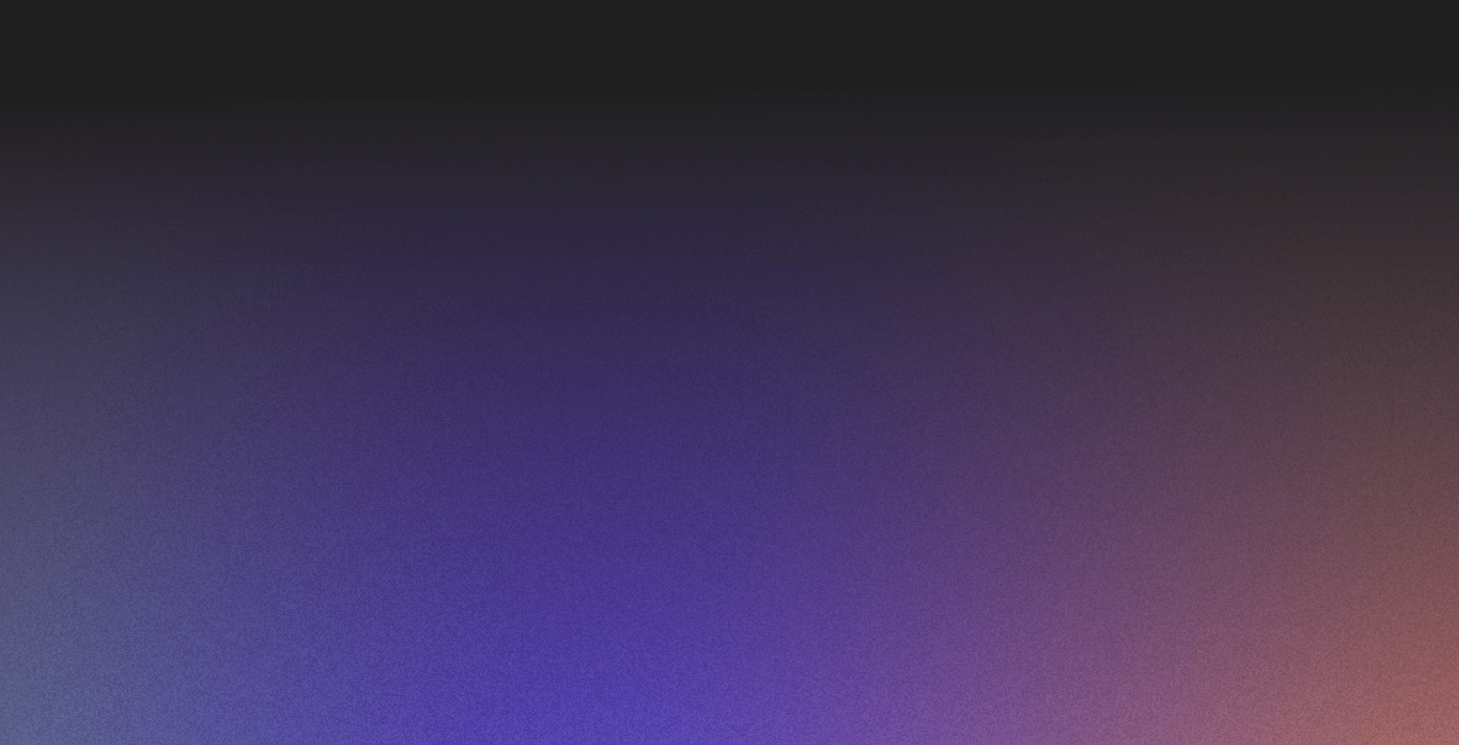 A gradient background transitioning smoothly from deep blue in the bottom left to warm orange in the bottom right, with a slight darkening effect towards the top.