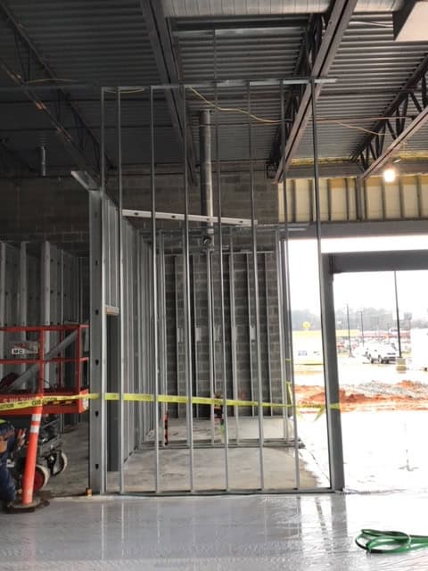 Lidl supermarket Decatur GA — interior build-out progress (view 2) during ground-up commercial construction by Modern Day Commodities