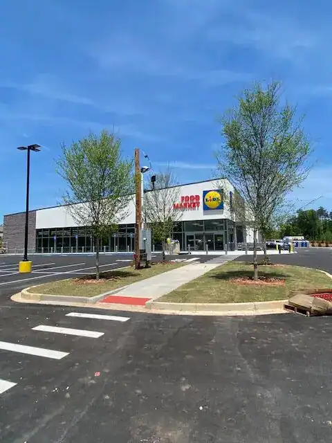 Lidl supermarket Decatur GA — ground-up commercial construction progress (view 53) during ground-up commercial construction by Modern Day Commodities