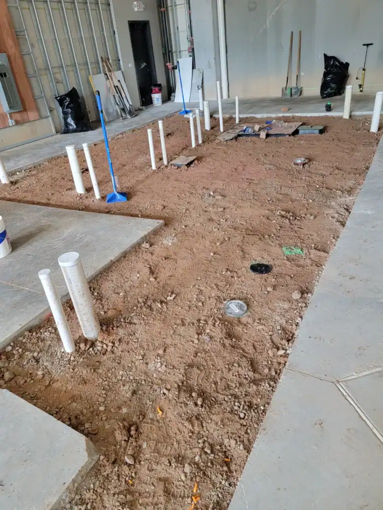 Brews and Hops Taproom Chamblee GA - kitchen wall framing during first-generation tenant improvement by Modern Day Commodities