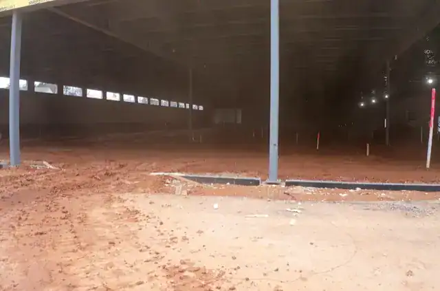 Lidl supermarket Decatur GA — mid-phase construction activity during ground-up commercial construction by Modern Day Commodities