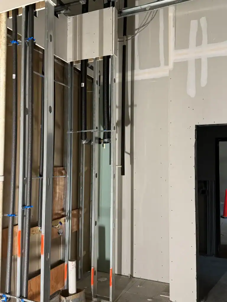 Brews and Hops Taproom Chamblee GA - drywall finishing and taping during first-generation tenant improvement by Modern Day Commodities
