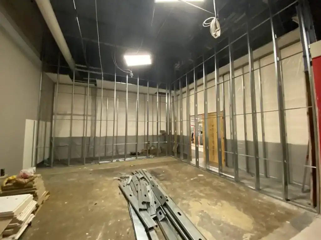Target interior renovation ceiling work