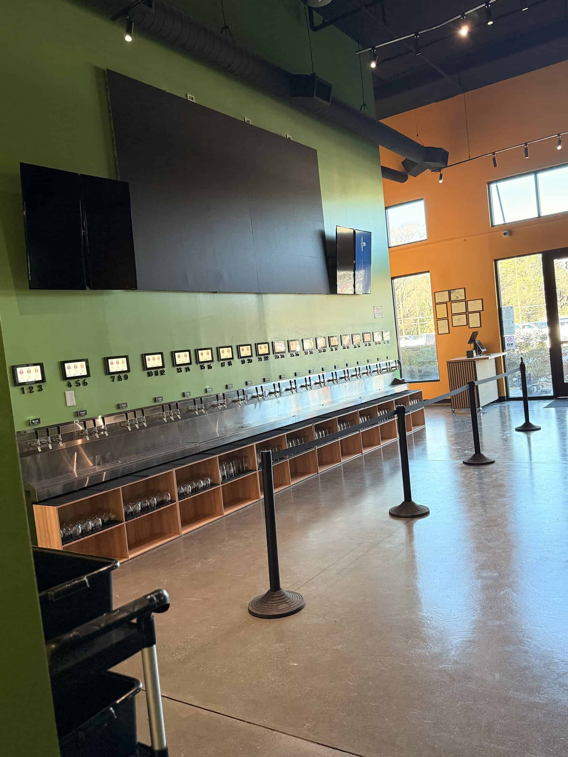 Brews and Hops Taproom Chamblee GA - completed dining room during first-generation tenant improvement by Modern Day Commodities