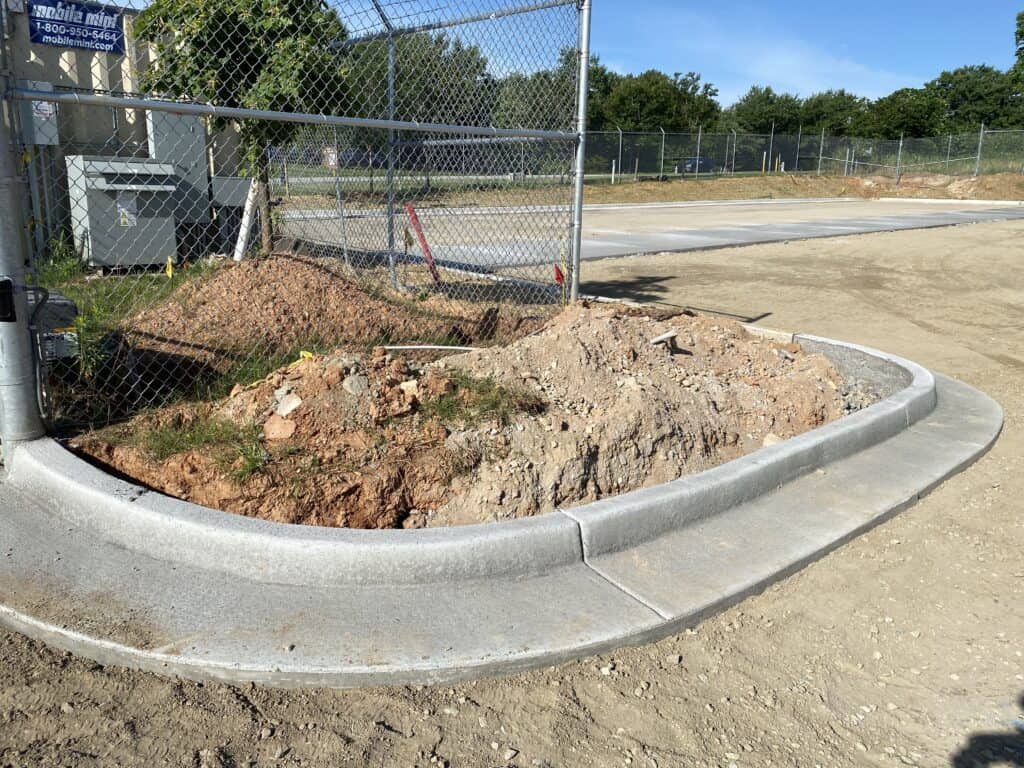 Exterior site work and parking lot construction in progress Ross Dress for Less Decatur GA